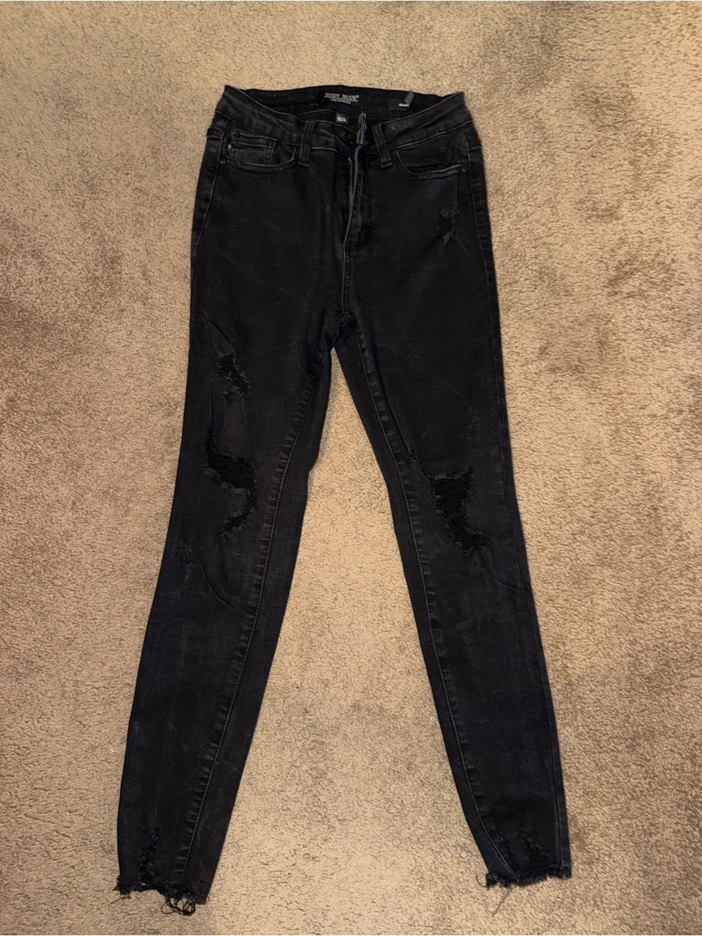 Judy Blue Black Distressed Skinny Jeans